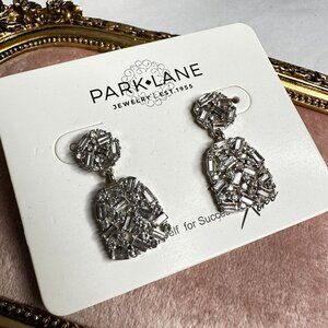 Park Lane Jewelry Garland Silver-Tone Crystal Drop Earrings Sparkle Box Piece